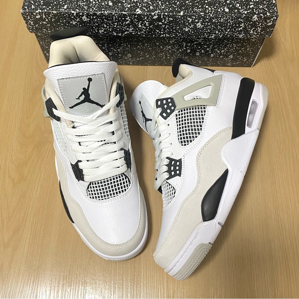 Air Jordan 4 "Military Black" -Men's Retro Sneakers Shoes